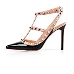 Black & Tan w/ Gold Studded Heels